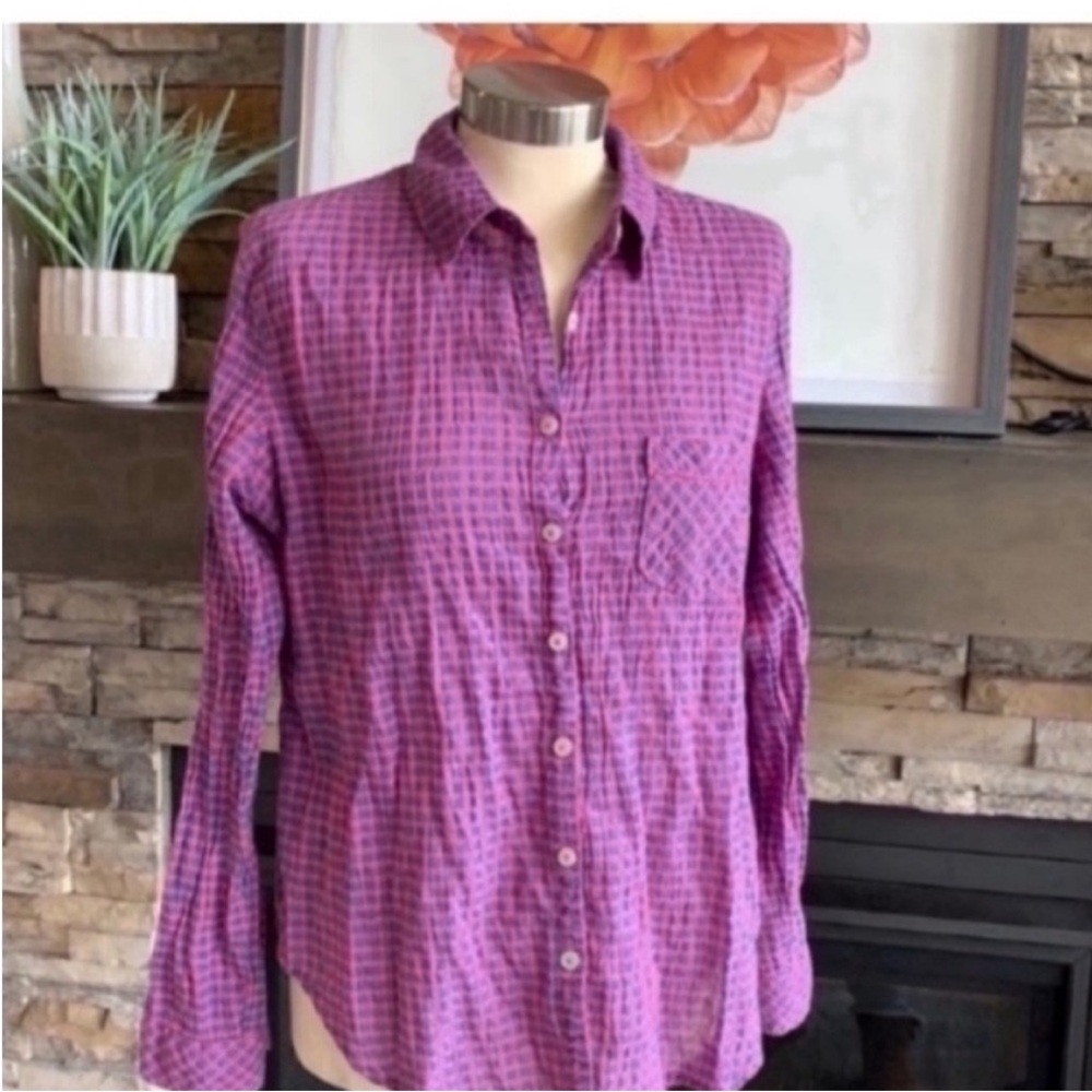 Coupe Collection Plaid Button Down Shirt